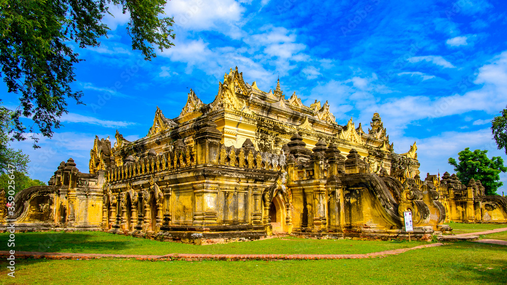 It's Maha Aung Mye Bom San Monastery complex, Inwa, Mandalay Region, Burma. It was built in 1818 It's Maha Aung Mye Bom San Monastery complex, Inwa, Mandalay Region, Burma. It was built in 1818