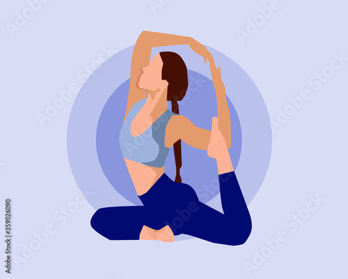 
A woman is Lei yoga in her free time.