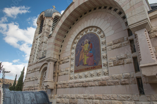 A view of Church of St. Peter in Gallicantu on Zion Mount in Jerusalem Old city area photo