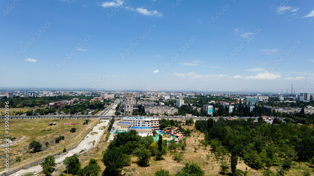 View of the city of Bishkek. Kyrgyzstan. View of the city of Bishkek. Kyrgyzstan.