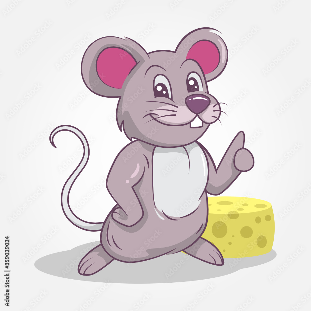 Mouse cute illustration hand-drawn style Mouse cute illustration hand-drawn style