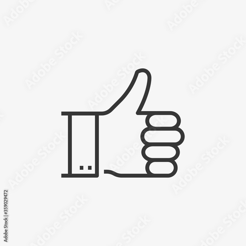 Thumbs up social media icon. Like symbol modern, simple, vector, icon for website design, mobile app, ui. Vector Illustration
