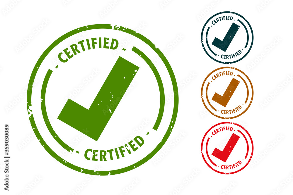 certified checkmark tick rubber stamp set design certified checkmark tick rubber stamp set design