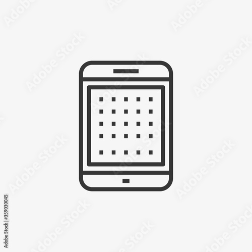 Tablet Icon. Vector Illustration