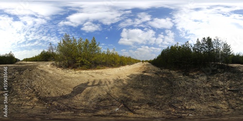 GRavel Road in the Forest HDRI Panorama