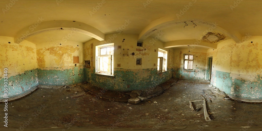 Fotografie Abandoned room HDRI Panorama