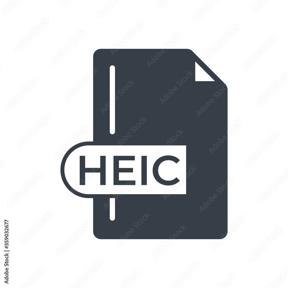 HEIC File Format Icon. HEIC extension filled icon. HEIC File Format Icon. HEIC extension filled icon.