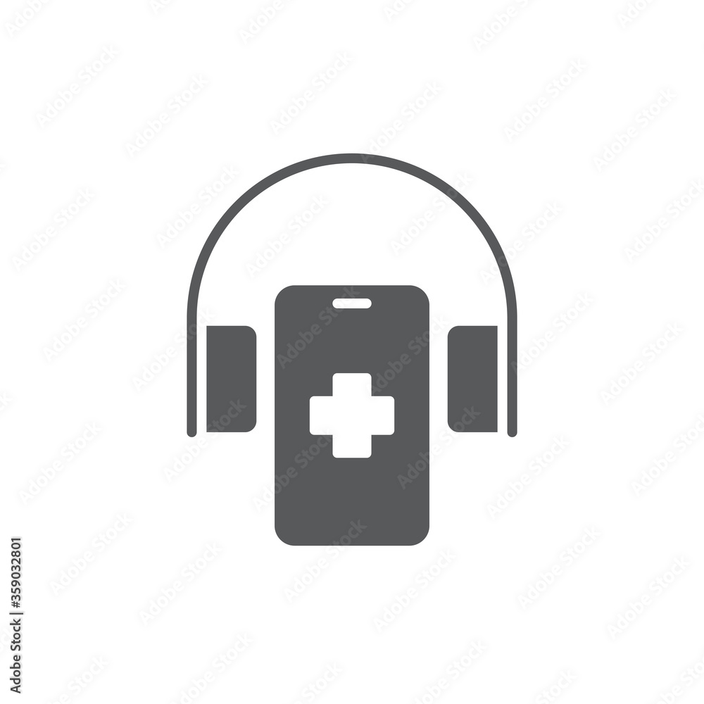 Medical mobile chat vector icon symbol isolated on white background Medical mobile chat vector icon symbol isolated on white background
