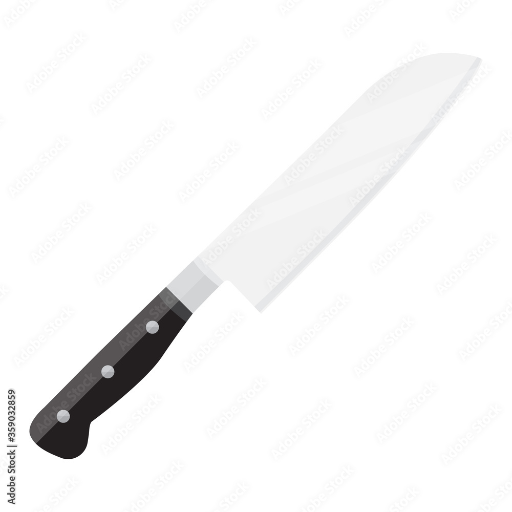 Chef knife isolated on white background.Vector illustration Chef knife isolated on white background.Vector illustration