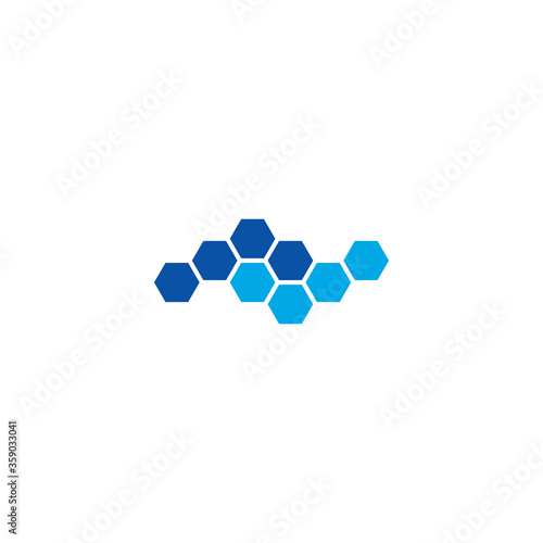 Group of Hexagons logo   icon design