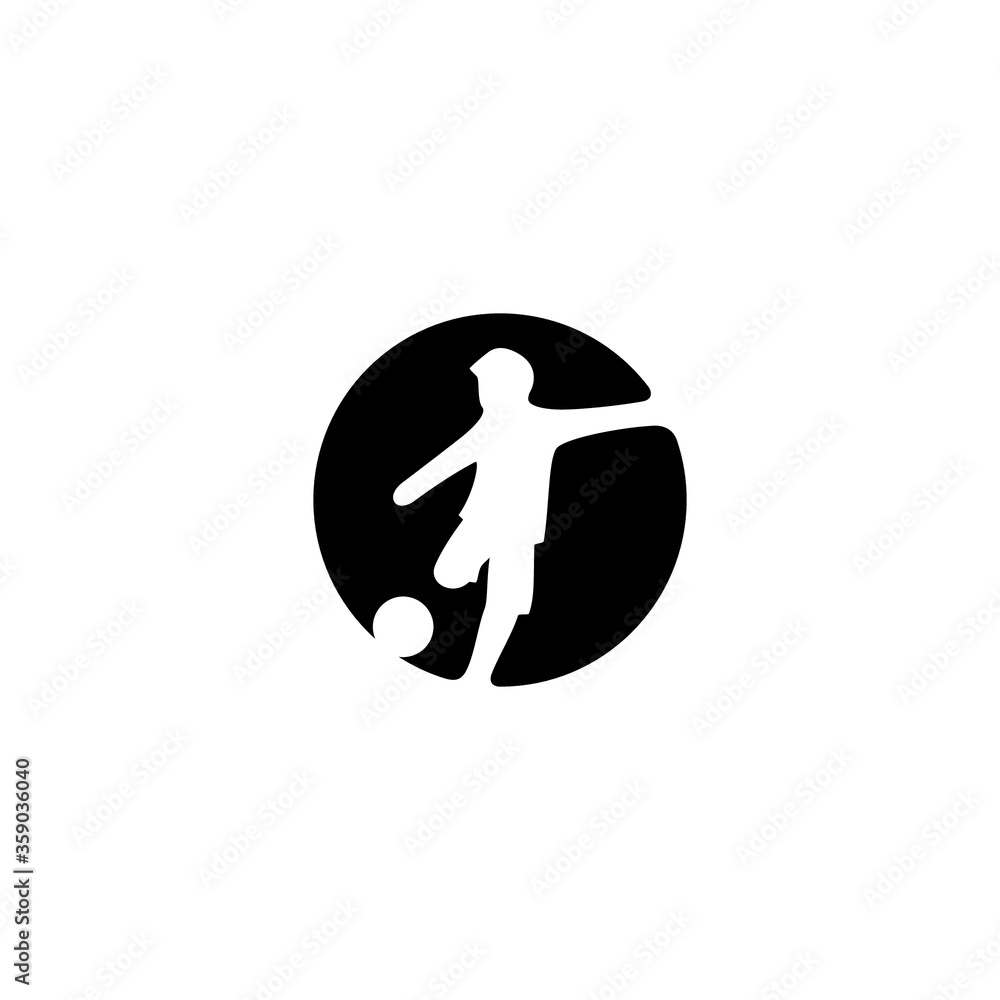 Kid Playing Football / Active Kid logo / icon design Kid Playing Football / Active Kid logo / icon design