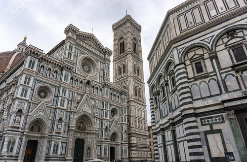 Cathedral of Saint Mary of the Flower, called Cattedrale di Santa Maria del Fiore in Florence Tuscany. Also known Cathedral of Florence or Duomo Di Firenze. © marcodotto
