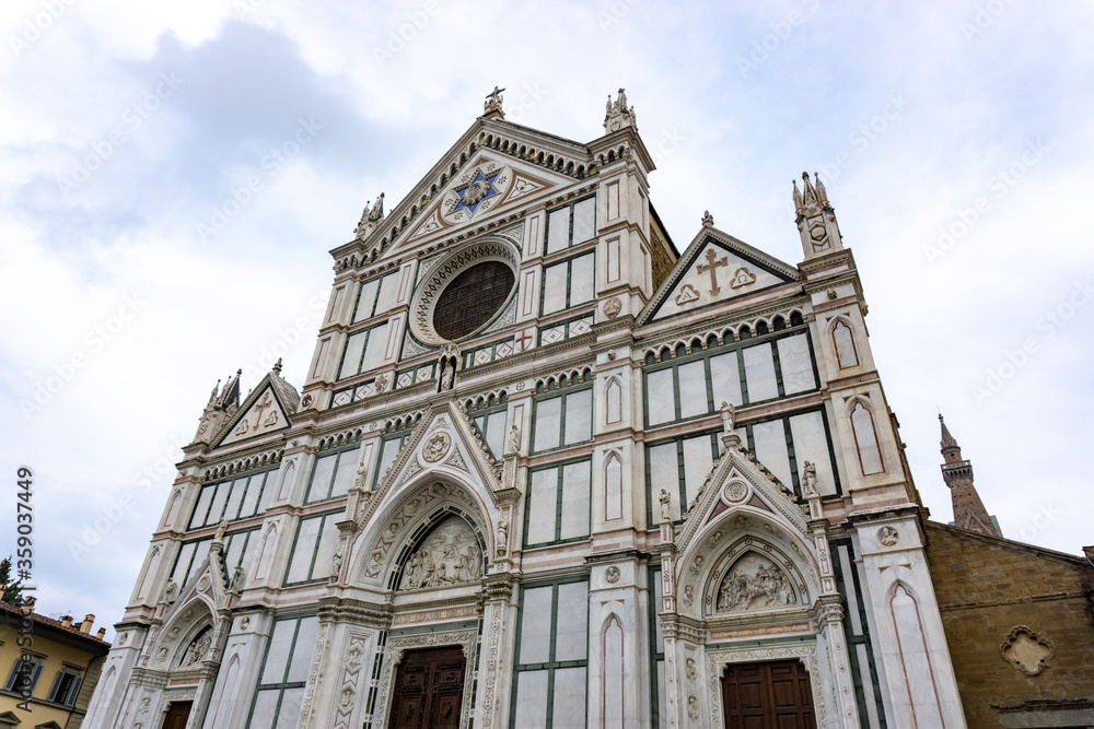 The Basilica di Santa Croce is one of the most important cathedral in Florence, Italy