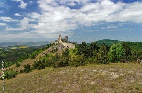 Historical castle Cachtice. Slovakia. Tourist attraction, tourism destination. Slovak historical castles, chateaus and churches.