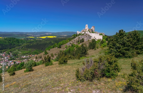 Historical castle Cachtice. Slovakia. Tourist attraction  tourism destination. Slovak historical castles  chateaus and churches.