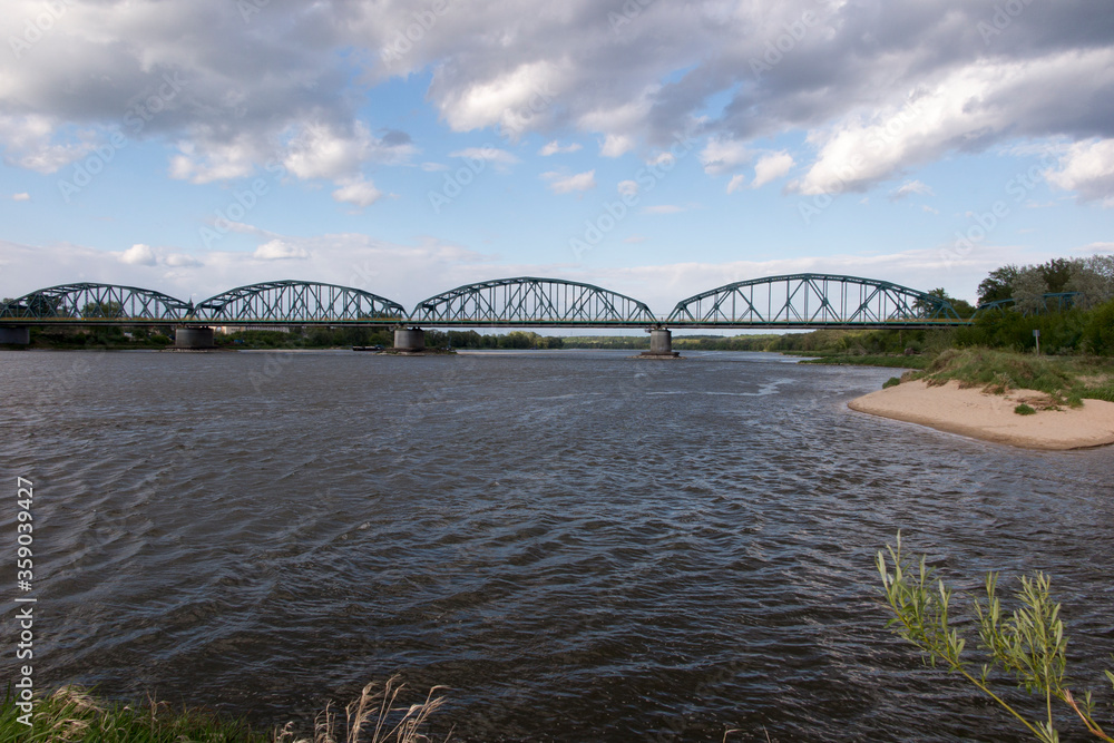 Fordon Bridge Rudolf Modrzejewski - a rail-road bridge, with a lattice structure, on the Vistula River in Bydgoszcz, in the Fordon district in Poland.