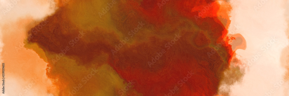 abstract watercolor background with watercolor paint with skin, saddle brown and coral colors. can be used as web banner or background