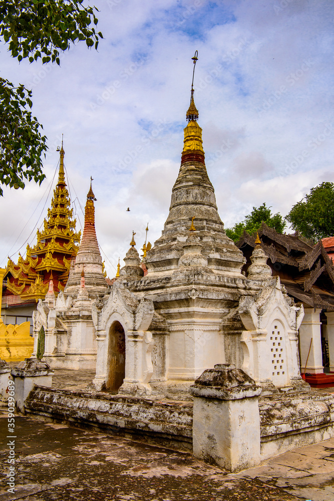 It's Shwezigon Pagoda, Bagan Archaeological Zone, Burma. One of the main sites of Myanmar.