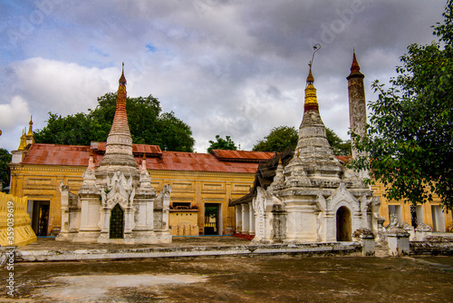 It s Shwezigon Pagoda  Bagan Archaeological Zone  Burma. One of the main sites of Myanmar.