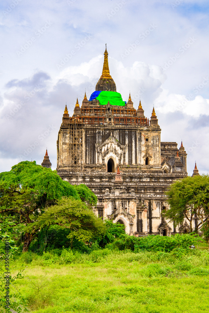 It's Thatbyinnyu Temple, Bagan Archaeological Zone, Burma. One of the main sites of Myanmar.