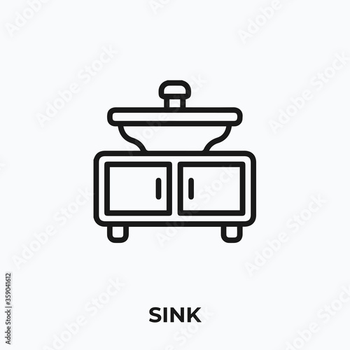 sink icon vector. sink sign symbol