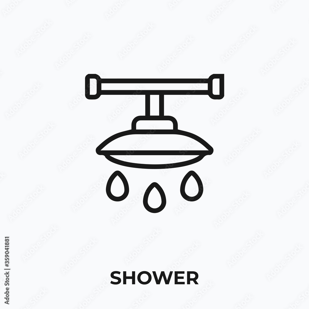 shower icon vector. shower sign symbol shower icon vector. shower sign symbol