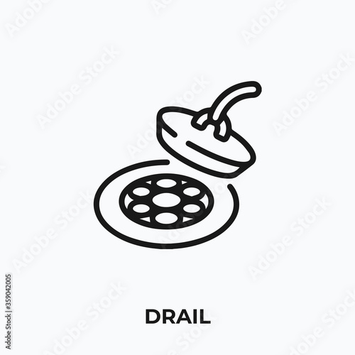 drail icon vector. drail sign symbol