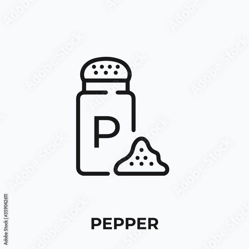 pepper icon vector. pepper sign symbol.