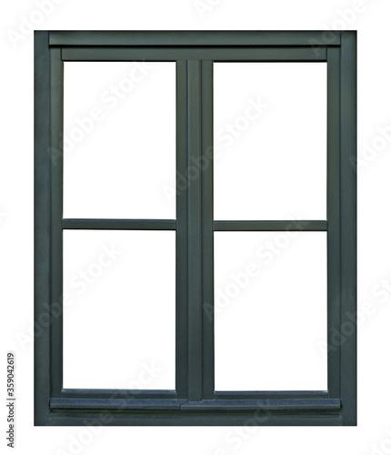 Fotografie, Obraz Vintage wooden window on white background