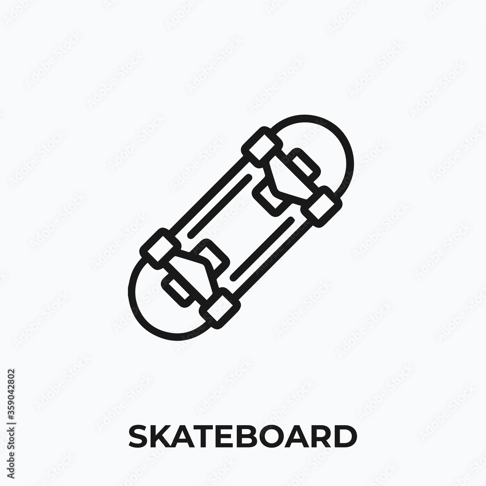 skateboard icon vector. skateboard sign symbol. skateboard icon vector. skateboard sign symbol.