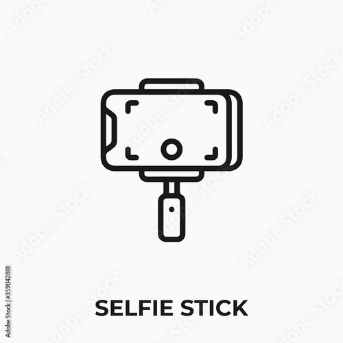 selfie stick icon vector. selfie stick sign symbol.
