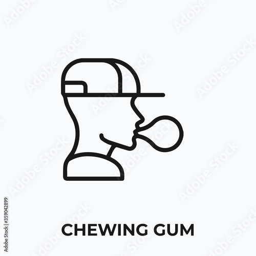 chewing gum icon vector. chewing gum sign symbol.