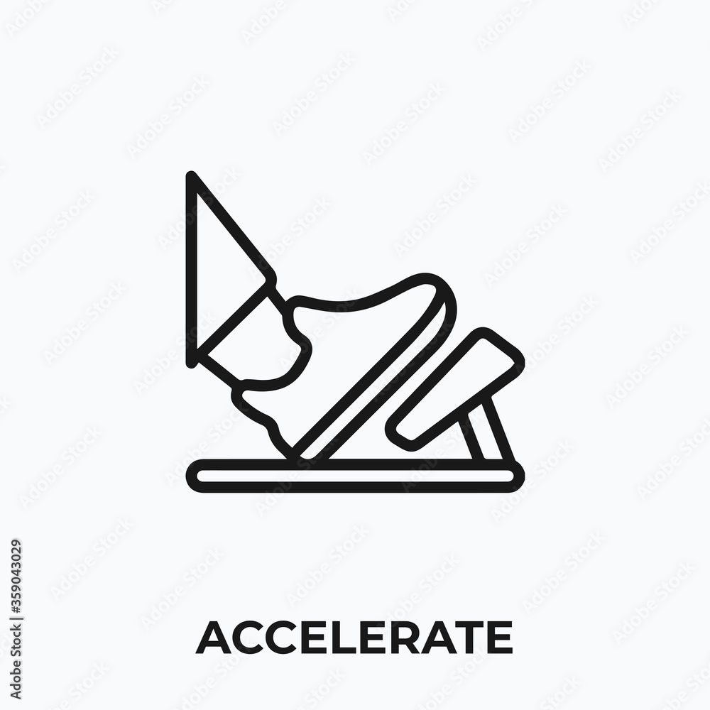 accelerate icon vector. accelerate sign symbol. Stock Vector
