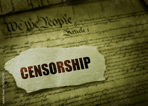 Freedom of speech and censorship concept photo