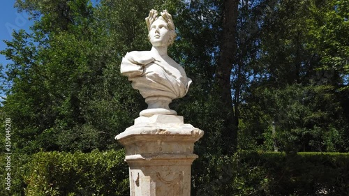 Ancient marble statue, bust of a man