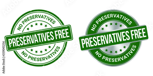 Preservatives free vector grunge stamp and label
