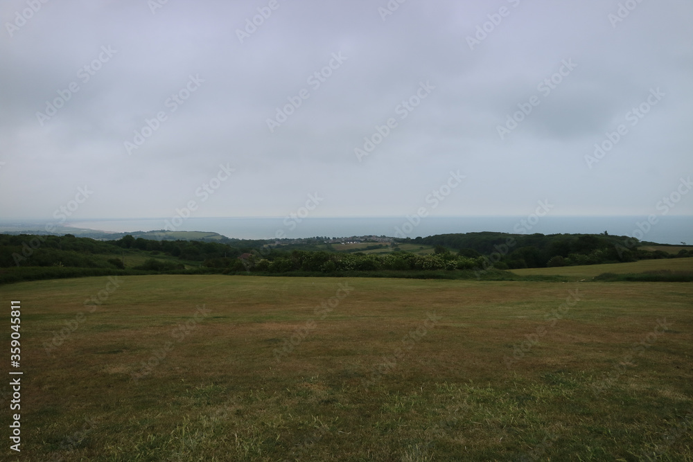 clouds over the field