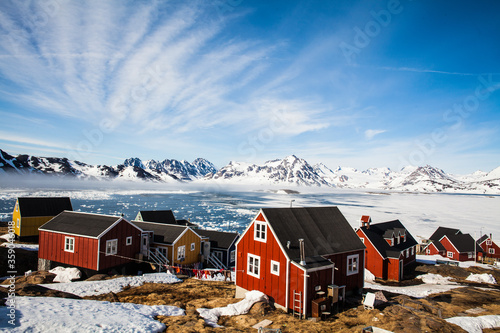 A beautiful view of Kulusuk village and eastern Greenland