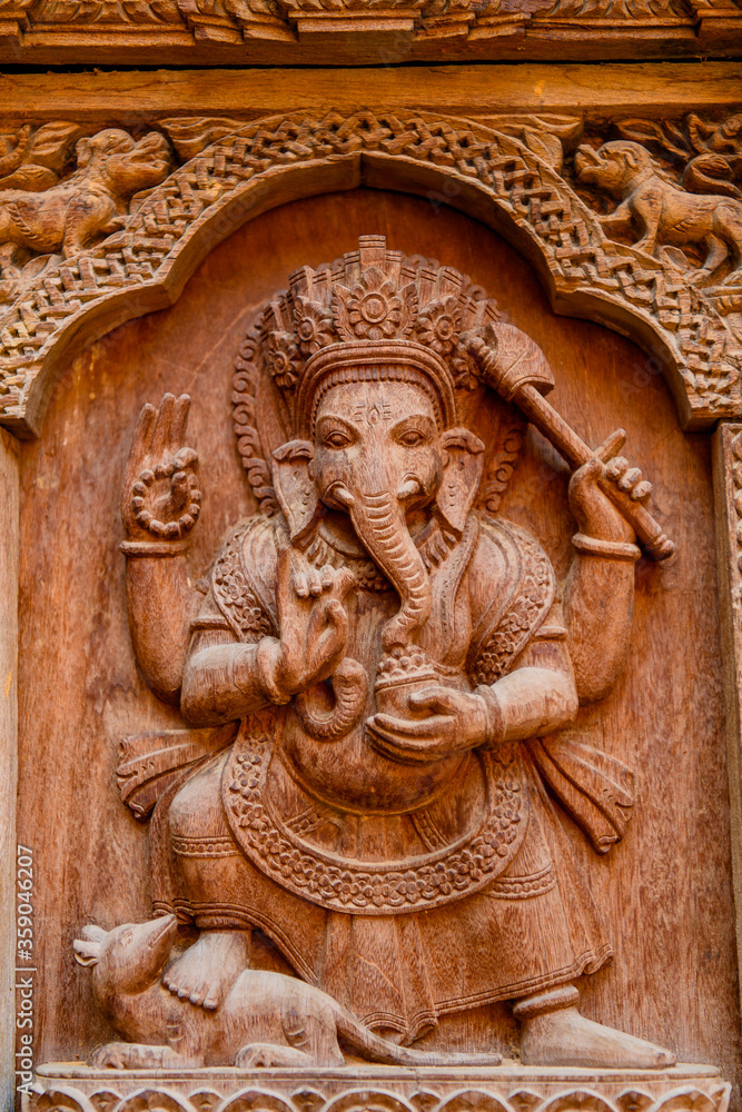 Buddha temple in Kathmandu, the capital city of the Federal Democratic Republic of Nepal, Asia