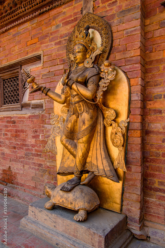 Buddha temple in Kathmandu, the capital city of the Federal Democratic Republic of Nepal, Asia