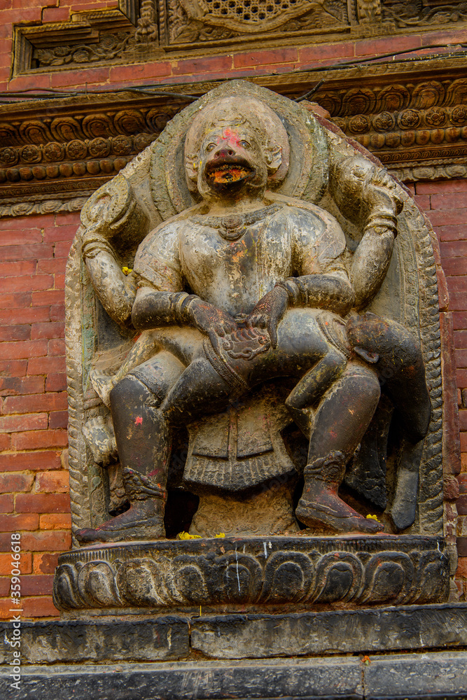 Buddha temple in Kathmandu, the capital city of the Federal Democratic Republic of Nepal, Asia