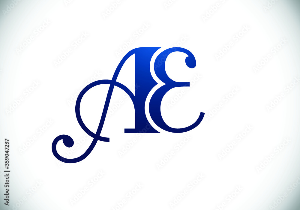 Initial Monogram Letter A E Logo Design Vector Template. A E Letter Logo Design Initial Monogram Letter A E Logo Design Vector Template. A E Letter Logo Design