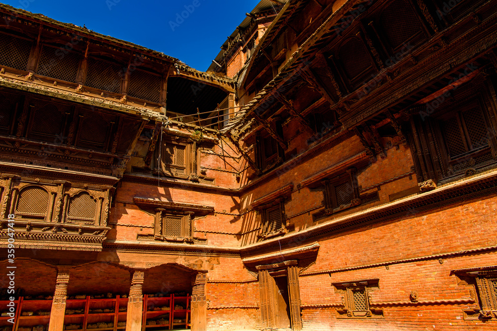 Architecture of Lalitpur Metropolitan City (Patan), the third largest city of Nepal, Asia