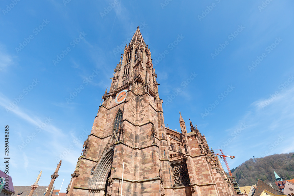 Fototapeta premium Church Cathedral in City Freiburg