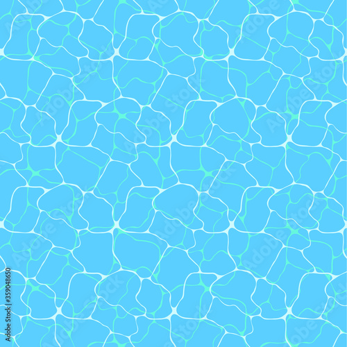 Patterns of sea water. The beauty of the water world. Top view. Drawn by hand. Vector illustration.