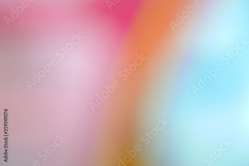 Blurred colorful gradient Background, bright pink, orange, blue in soft style
