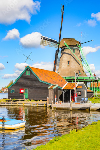 It's Zaanse Schans, quiet village in Netherlands, province North Holland