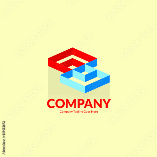 creative modern geometric Shape BUSINESS logo