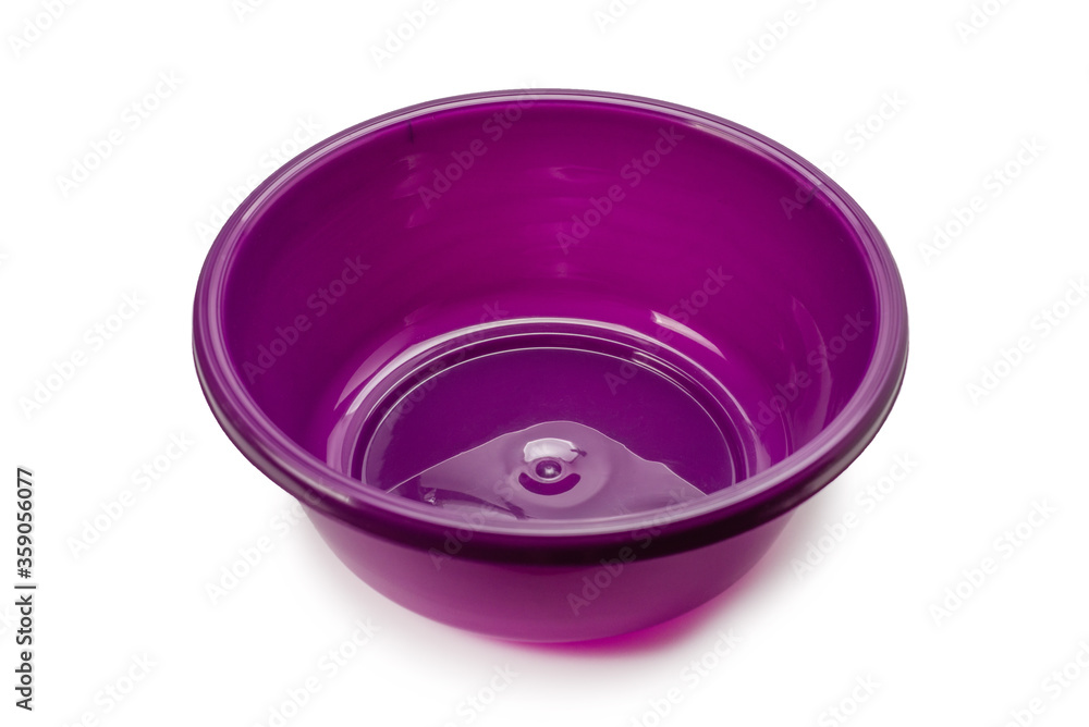 Purple hand basin isolated on white Purple hand basin isolated on white