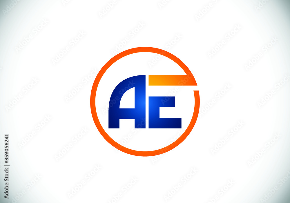 Initial Monogram Letter A E Logo Design Vector Template. A E Letter Logo Design Initial Monogram Letter A E Logo Design Vector Template. A E Letter Logo Design